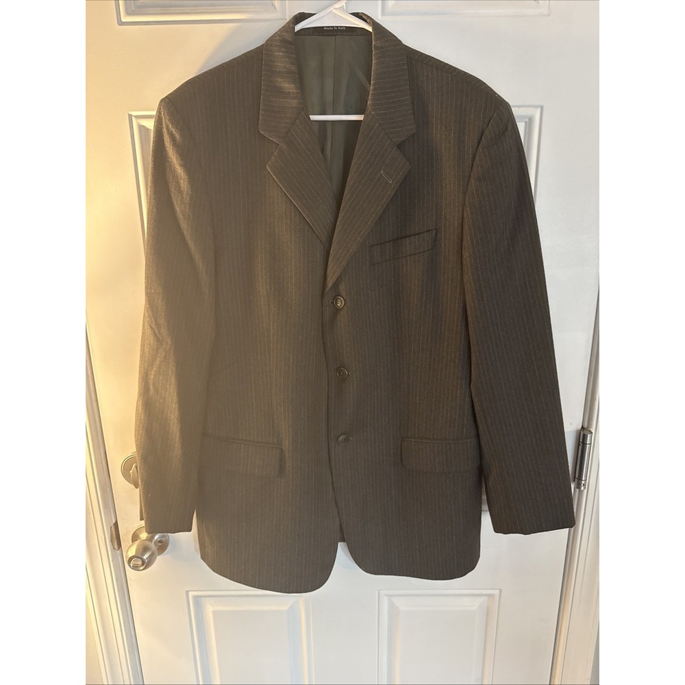 Vintage Calvin Klein Made in Italy Sportscoat Gray Pinstripe 42R